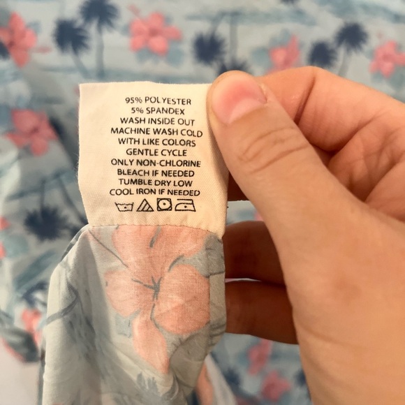 SIMPLY SOUTHERN Pink and Blue Tropical Flower Button Down Shirt, Size XXL - Picture 4 of 6